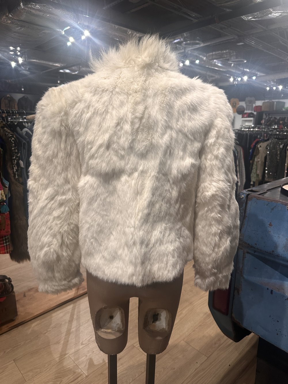 Vintage 80's White Rabbit Fur Jacket — Star Struck Vintage